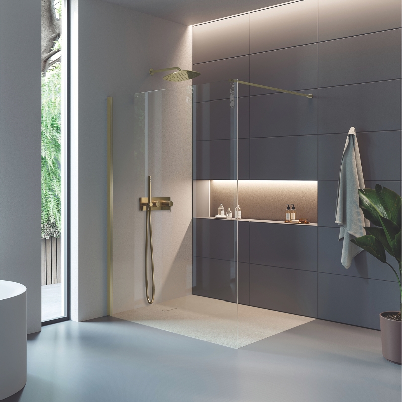 paroi de douche robinetterie encastré